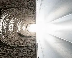 air duct cleaning services showing interior duct system inspection and cleaning in Glendale, AZ